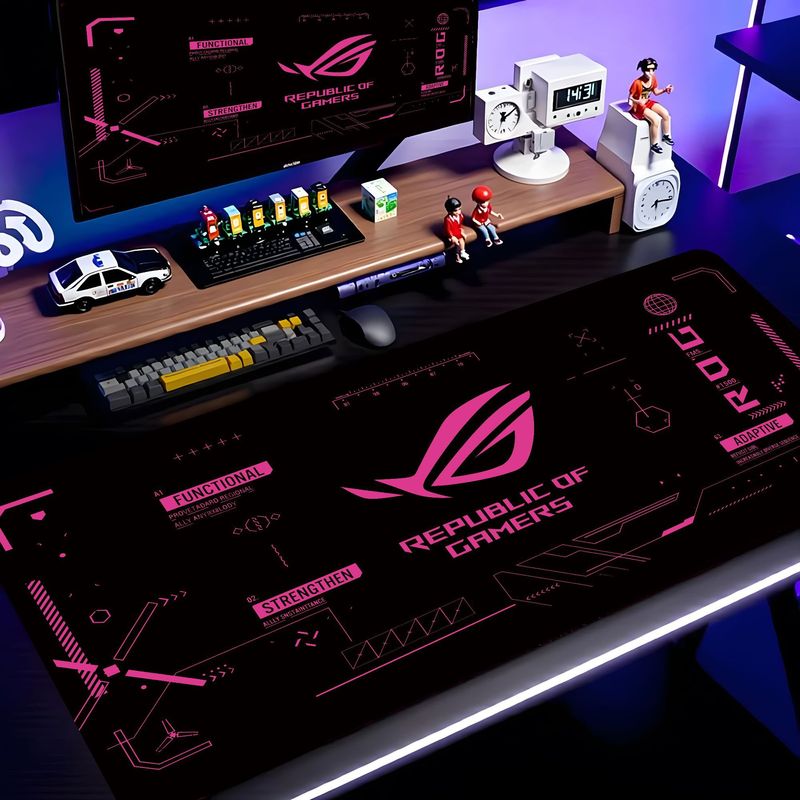 Esports Gaming Logos - Alfombrilla de Escritorio VIKAMA Negra y